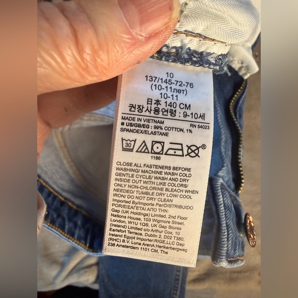 NWT Gap Teens Girlfriend High-Rise Dark Wash Size 10 - Picture 7 of 12